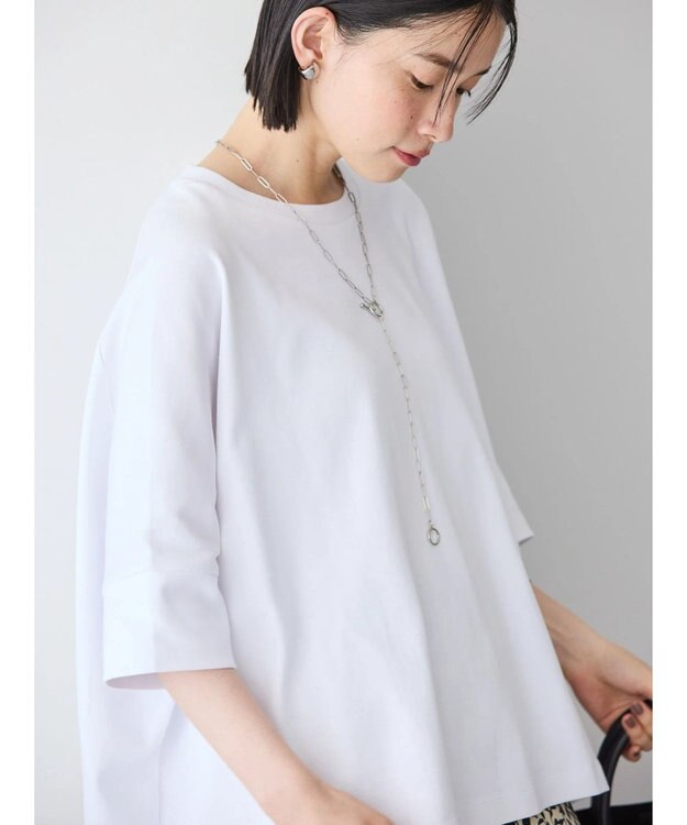 AMERICAN HOLIC 接触冷感ポンチョシルエットポンチプルオーバー Off White