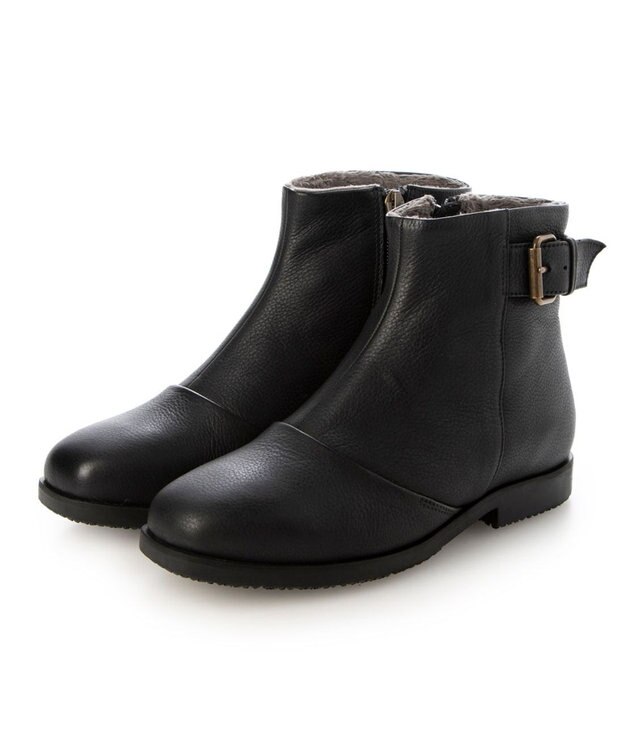 ing <ing>【WEB限定】ベルトデザインショートブーツ ブラック