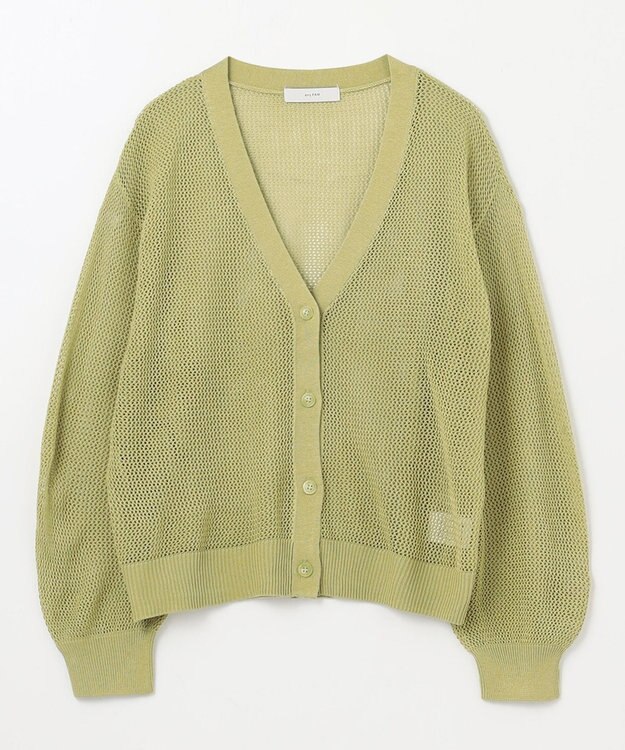 ANY メッシュカーディガン アップルグリーン