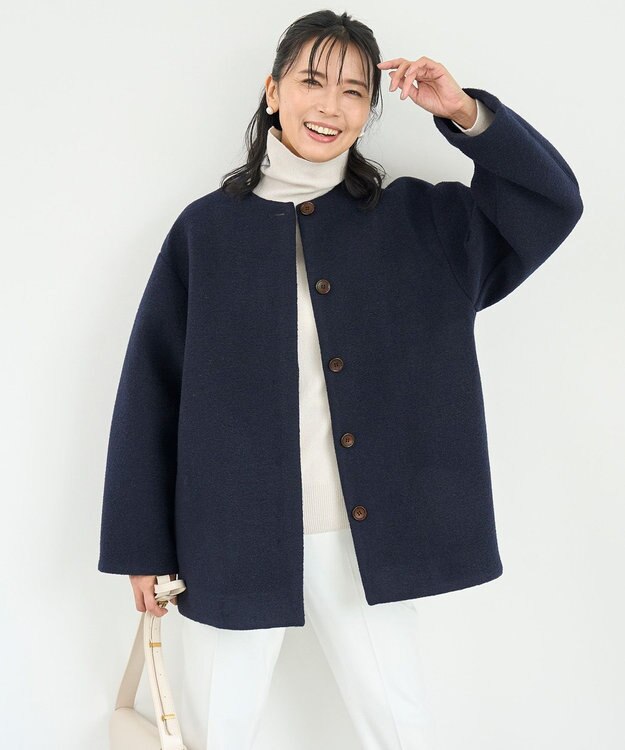 UNFILO ボンディング フォルムコート ネイビー