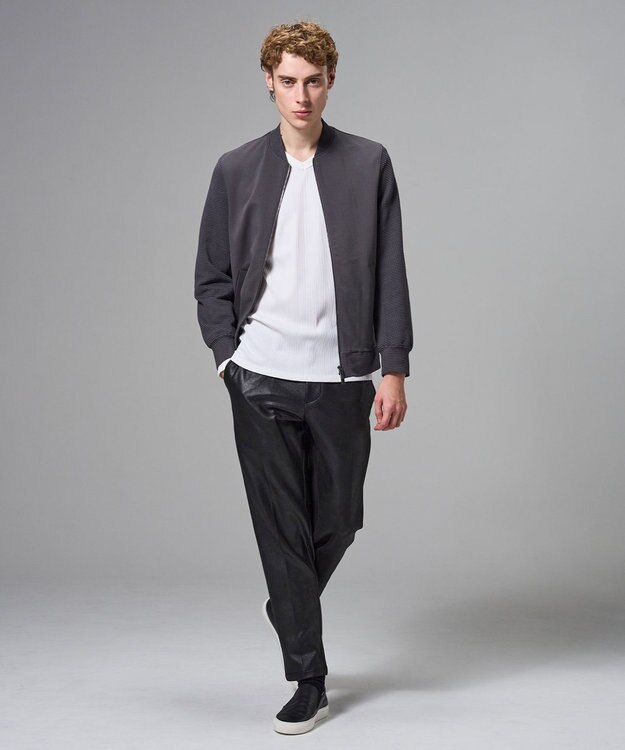 JOSEPH HOMME 【オリジナル素材】ライトタックジャージー ジップアップブルゾン グレー系