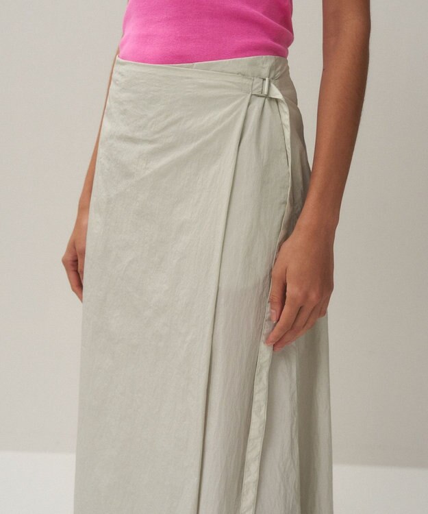 ATON HAND DYED NYLON | ラップスカート GRAY