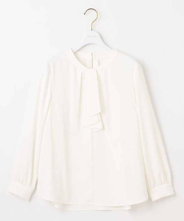ANY SIS 【洗える】ボウタイ ブラウス オフ