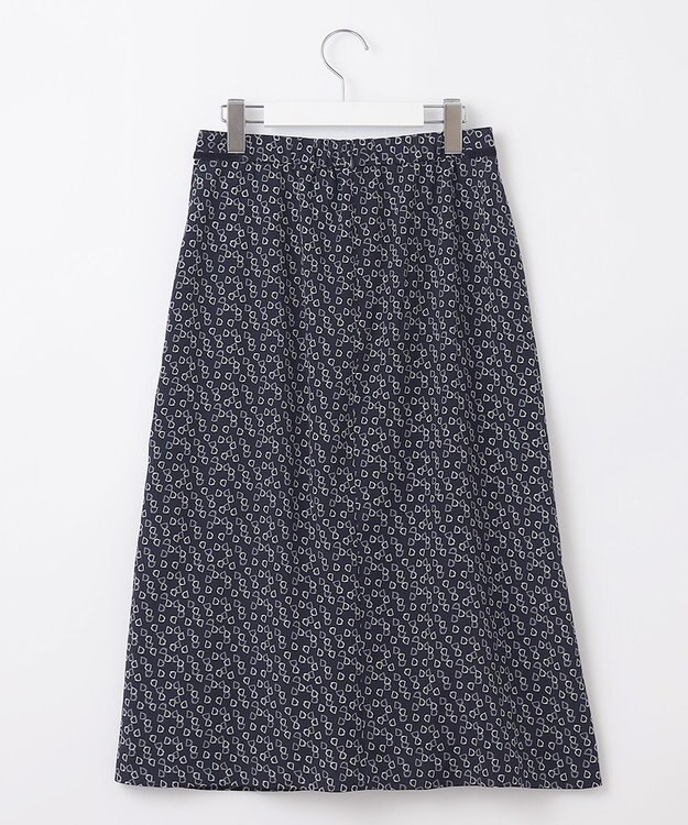 J.PRESS LADIES 【洗える】チェーンプリント マーメイド スカート ネイビー系5