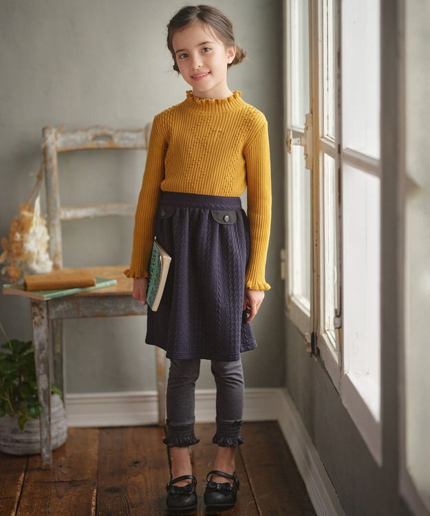 組曲 KIDS 【110-140cm】ソフトサーモ レギンス グレー系