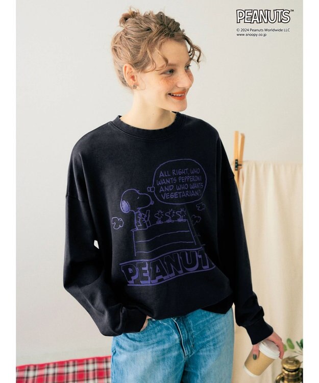 AMERICAN HOLIC ビンテージライクスウェット／ＰＥＡＮＵＴＳ1 Charcoal Gray