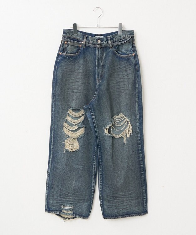 WEGO スーパーバギーデストロイデニム デニム中濃加工色