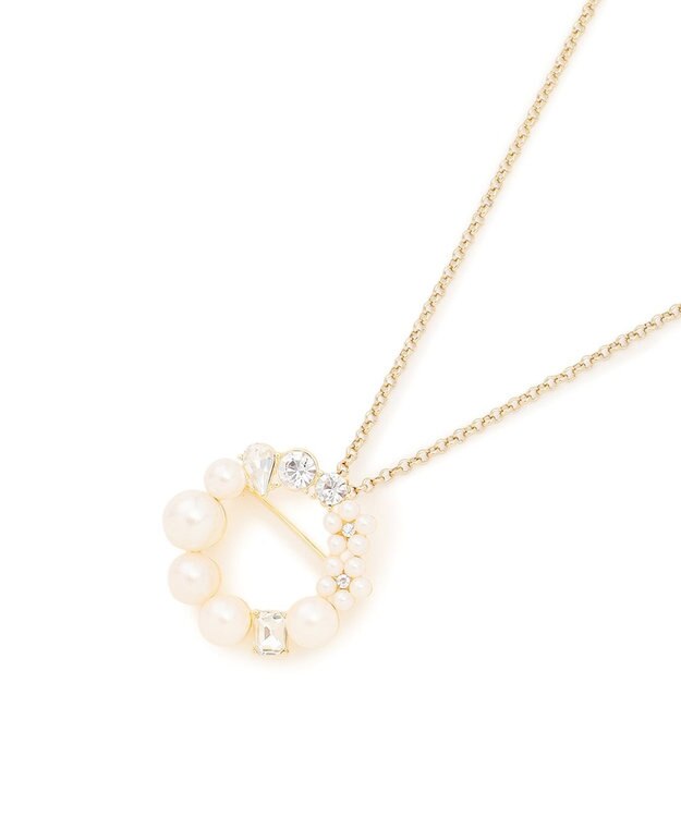 TOCCA PEARL INNOCENCE 2WAY BROOCH NECKLACE ブローチネックレス ゴールド系