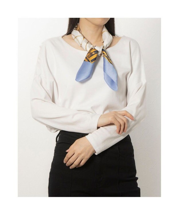 UNBILLION カシュネ cache nez / チェーン柄スカーフ ブルー