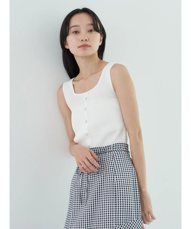 earth music&ecology リサイクルポリエステルブレンド２ＷＡＹタンクトップ Off White