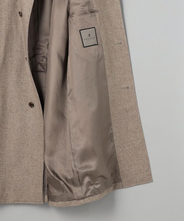 GOTAIRIKU 【薄中綿仕様】スーパーライトウエイトカシミヤブレンド ステンカラーコート ベージュ系8