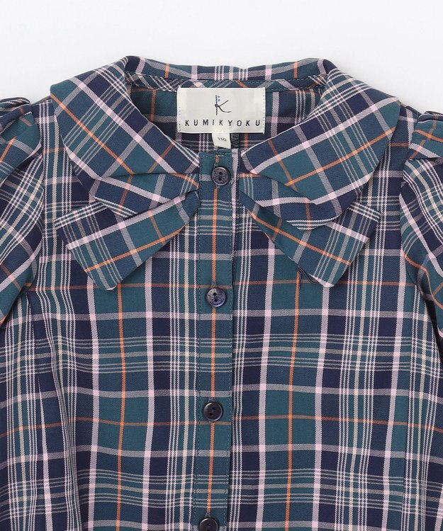 組曲 KIDS 【110-140cm】ブリティッシュ ブラウス グリーン系3