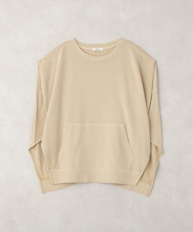 earth music&ecology ピグメントカンガルーポケットプルオーバー Beige