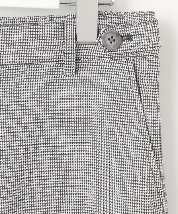 J.PRESS LADIES L 【洗える】シャークスキンハウンドトゥース セミワイド パンツ ライトグレーチェック系3