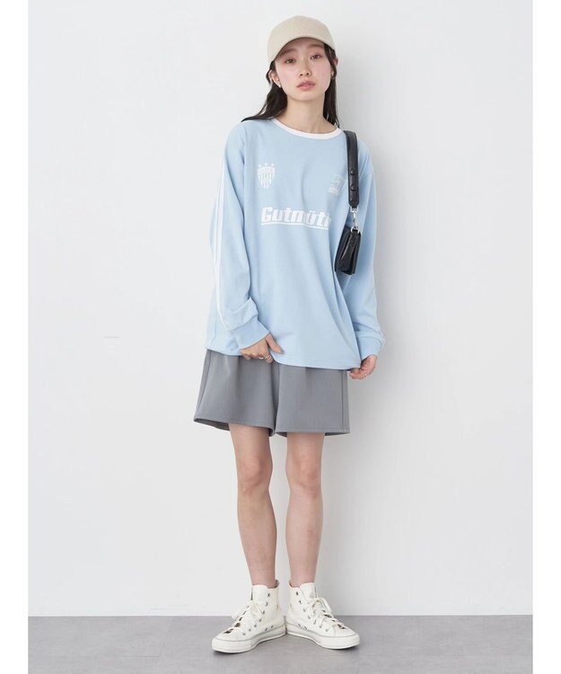 earth music&ecology フットボールＴＥＥ Light Blue