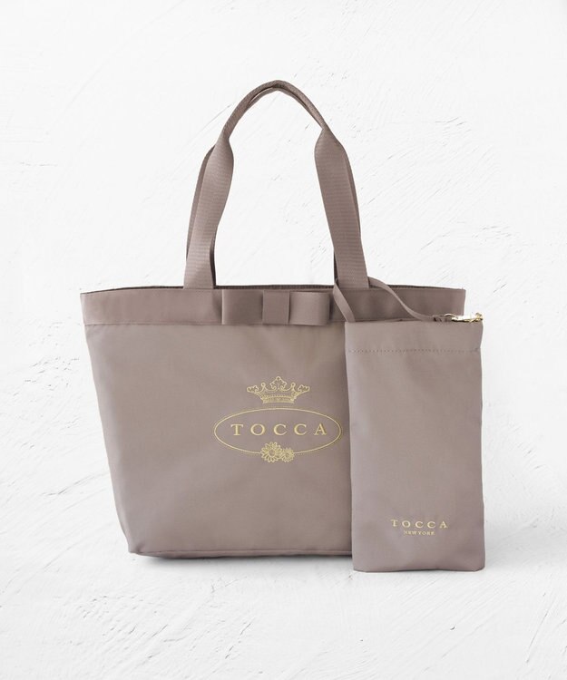 TOCCA 【A4サイズ対応・撥水・サスティナブル素材】LOGO RAIN 2SET BAG バッグ ベージュ系
