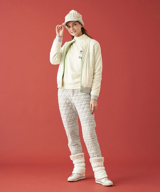 23区GOLF 【WOMEN】 【リバーシブル 】ニット アウター ライトグリーン系