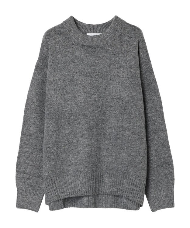 Green Parks ｆｕｗａっとメランジ前後差ニットプルオーバー Gray