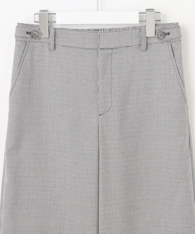 J.PRESS LADIES L 【洗える】シャークスキンハウンドトゥース セミワイド パンツ ライトグレーチェック系3