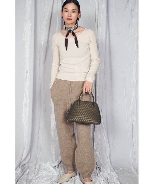 MIYABIYA 【撥水加工】篭目柄エンボスボンディングブガッティ カーキ