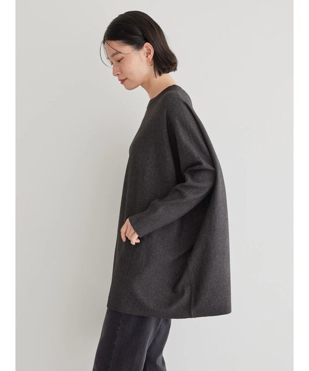 AMERICAN HOLIC バイパチポンチョライクＢＩＧニットチュニック Charcoal Gray