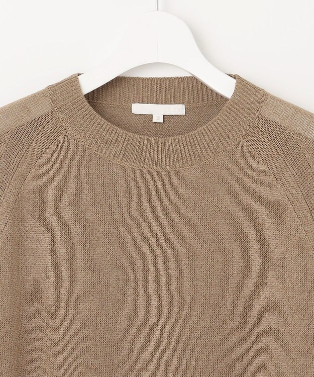 自由区 S 【洗える】ペーパーブレンドプルオーバー ニット モカ