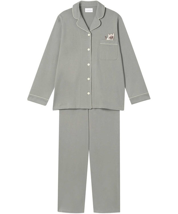 une nana cool 【綿100％】 魔女の猫パジャマ GY