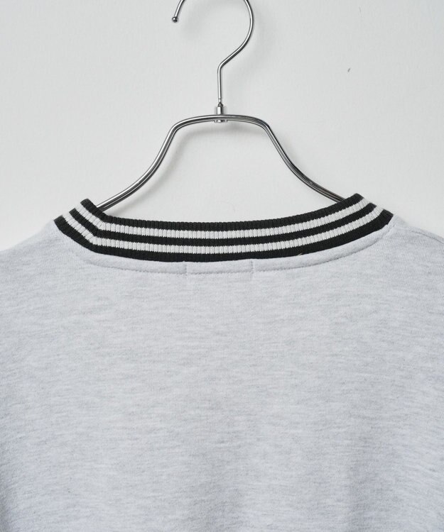 WEGO ヘビーウエイト刺繍バイカラープルオーバー グレー