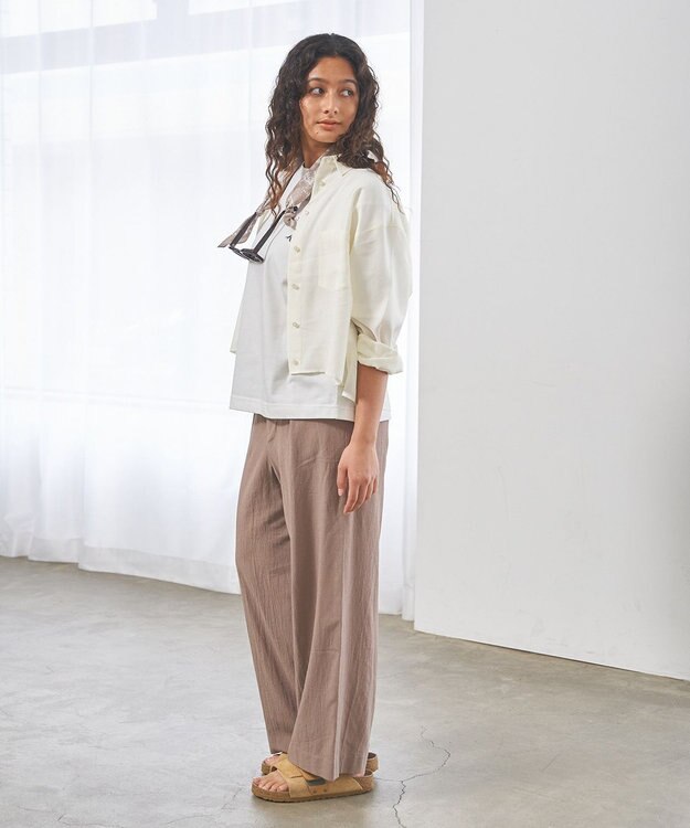 J.PRESS YORK STREET 【WOMEN】シアーショート ブラウス ホワイト系