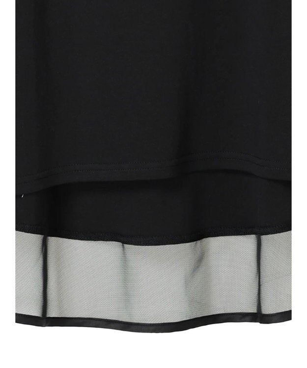 AMERICAN HOLIC 接触冷感チュールＭＩＸカットプルオーバー Black