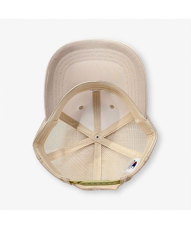 林八百吉商店 Champion　キッズ　ハートワッペンメッシュキャップ ベージュ