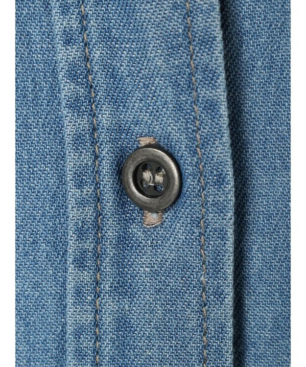 Green Parks ・ＳＵＧＡＲ　ＳＰＯＯＮ　クロップドデニムシャツ Light Indigo