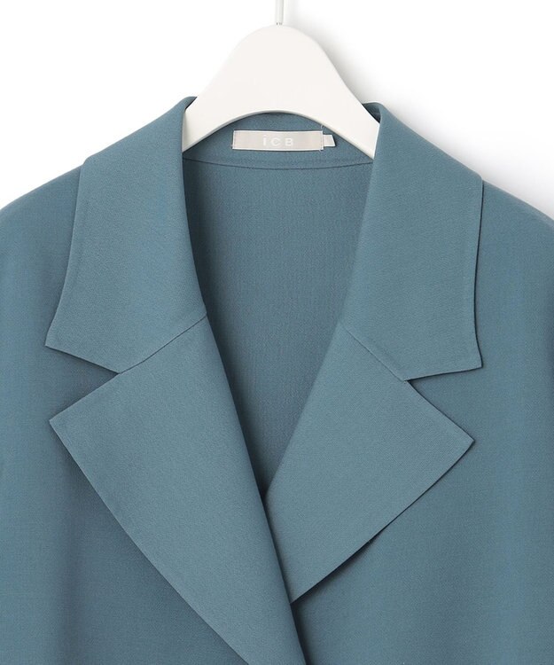 ICB L ライトリバー ミドル丈コート ライトブルーグレー系