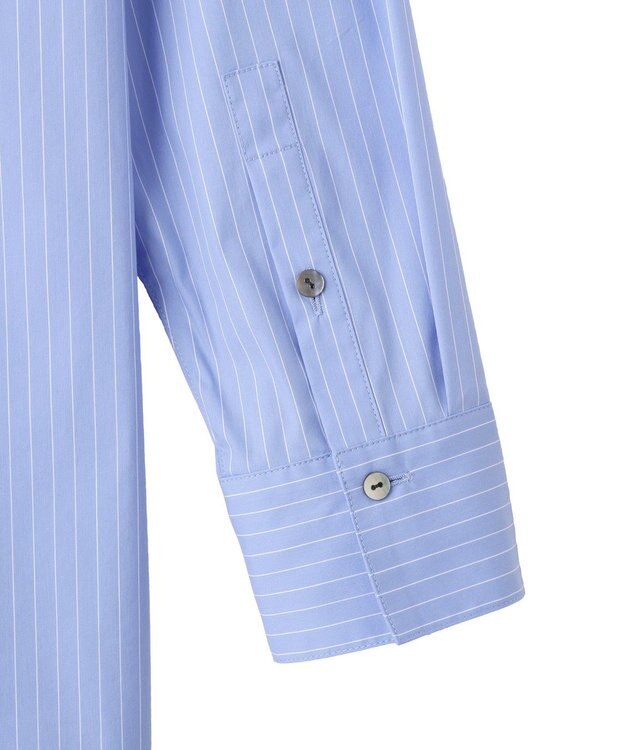 YECCA VECCA レースヘムロングシャツ Stripe