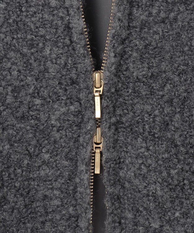 23区 【洗える】ブークレニット ブルゾン グレー系