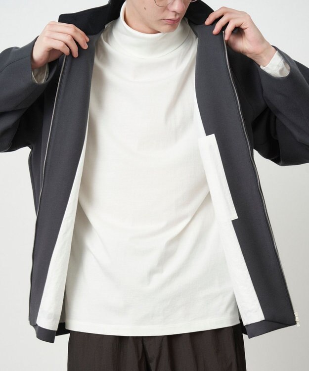 ATON SUPER 160S DOUBLE SAXONY | ハリントンジャケット- UNISEX CHARCOAL GRAY