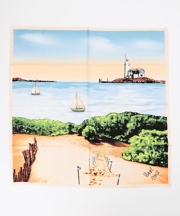 23区 【STORY7月号掲載】ランドスケープ スカーフ スモーキーグリーン系1