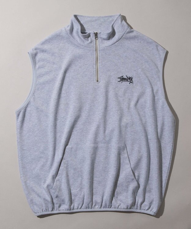 WEGO 【ユニセックス着用ITEM】ノースリハーフジッププルオーバー ライトグレー