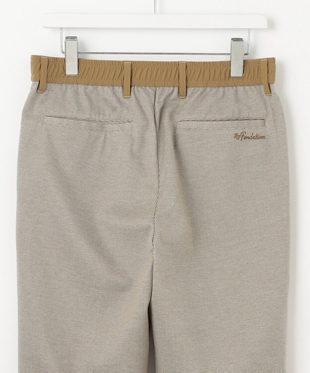 23区GOLF 【23Fondation/MEN】千鳥格子柄 ジャージーパンツ カーキ系3