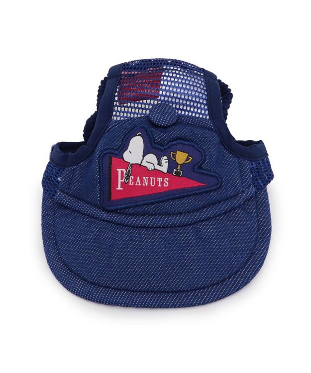 PET PARADISE スヌーピー デニム風キャップ 小型犬 ４Ｓ～３Ｓ / ＳＳ～Ｓ ネイビー