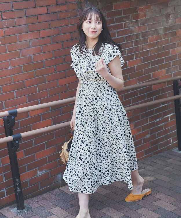 Feroux 【美人百花7月号掲載】フラワープリント ワンピース アイボリー系9