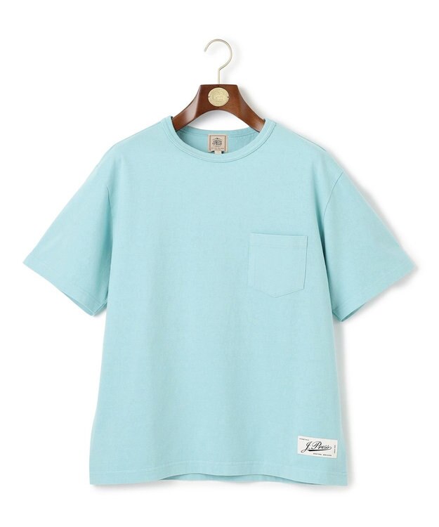 J.PRESS MEN 【NYUZELESS】ガーメントダイポケット Tシャツ サックスブルー系