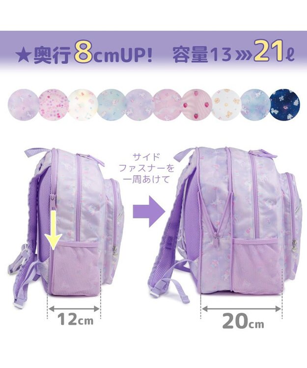 Mother garden マザーガーデン ユニコーン リュック 【Ｌサイズ】 《フラワー柄》 フラワー柄