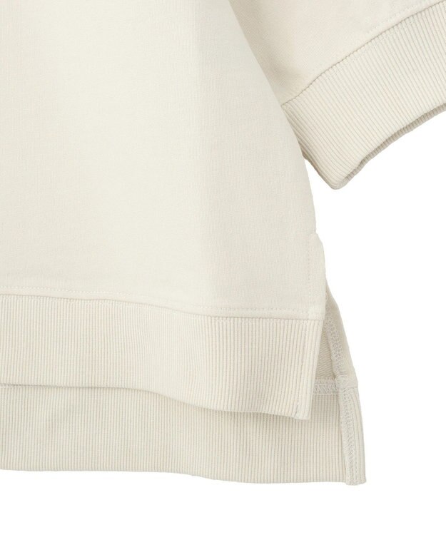 Green Parks 七分袖ロゴ裏毛プルオーバー Off White