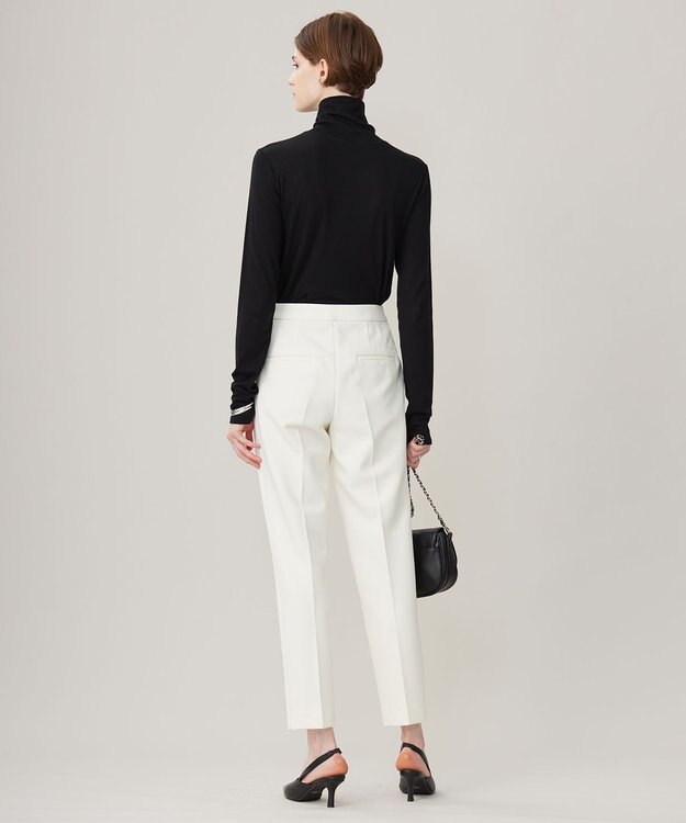 ICB L 【洗える】リヨセルカシミヤスムース ハイネックカットソー ブラック系