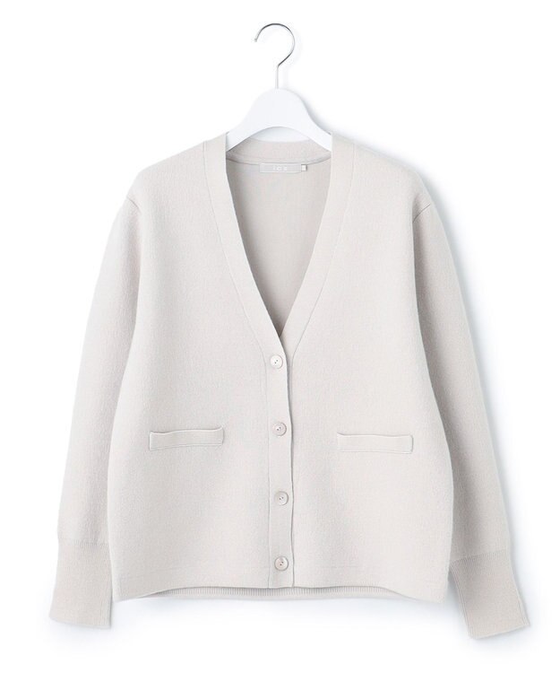 ICB 【洗える】ソフトカシミヤミックス Vネックニットカーディガン トープ系