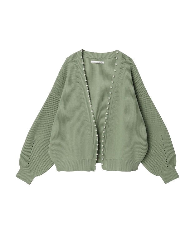 Green Parks ・ＥＬＥＮＣＡＲＥ　ＤＵＥ　パールツキトッパーカーデ Light Khaki