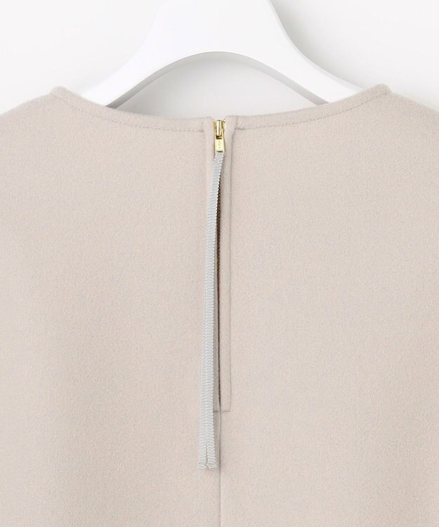 J.PRESS LADIES メルトンジャージー Vネック カットソー グレージュ系