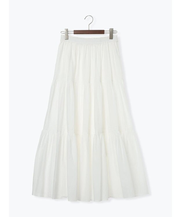 Te chichi コットンボイルティアードスカート《2026 spring catalog item》 オフホワイト