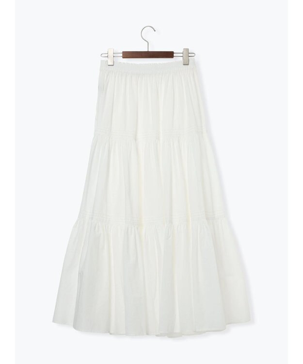 Te chichi コットンボイルティアードスカート《2026 spring catalog item》 オフホワイト